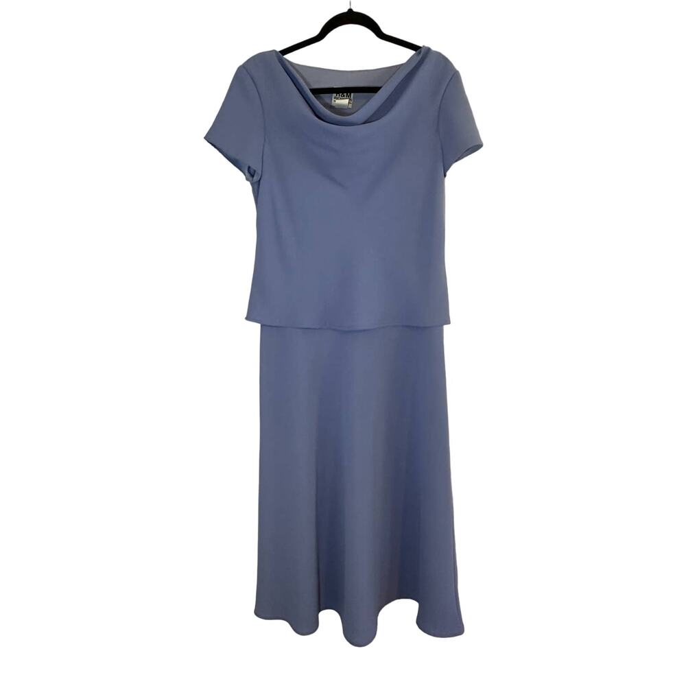 R&M Richards Baby Blue Maxi Dress Size 10